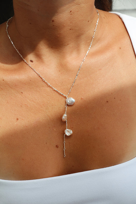 Silver Pearl Drop