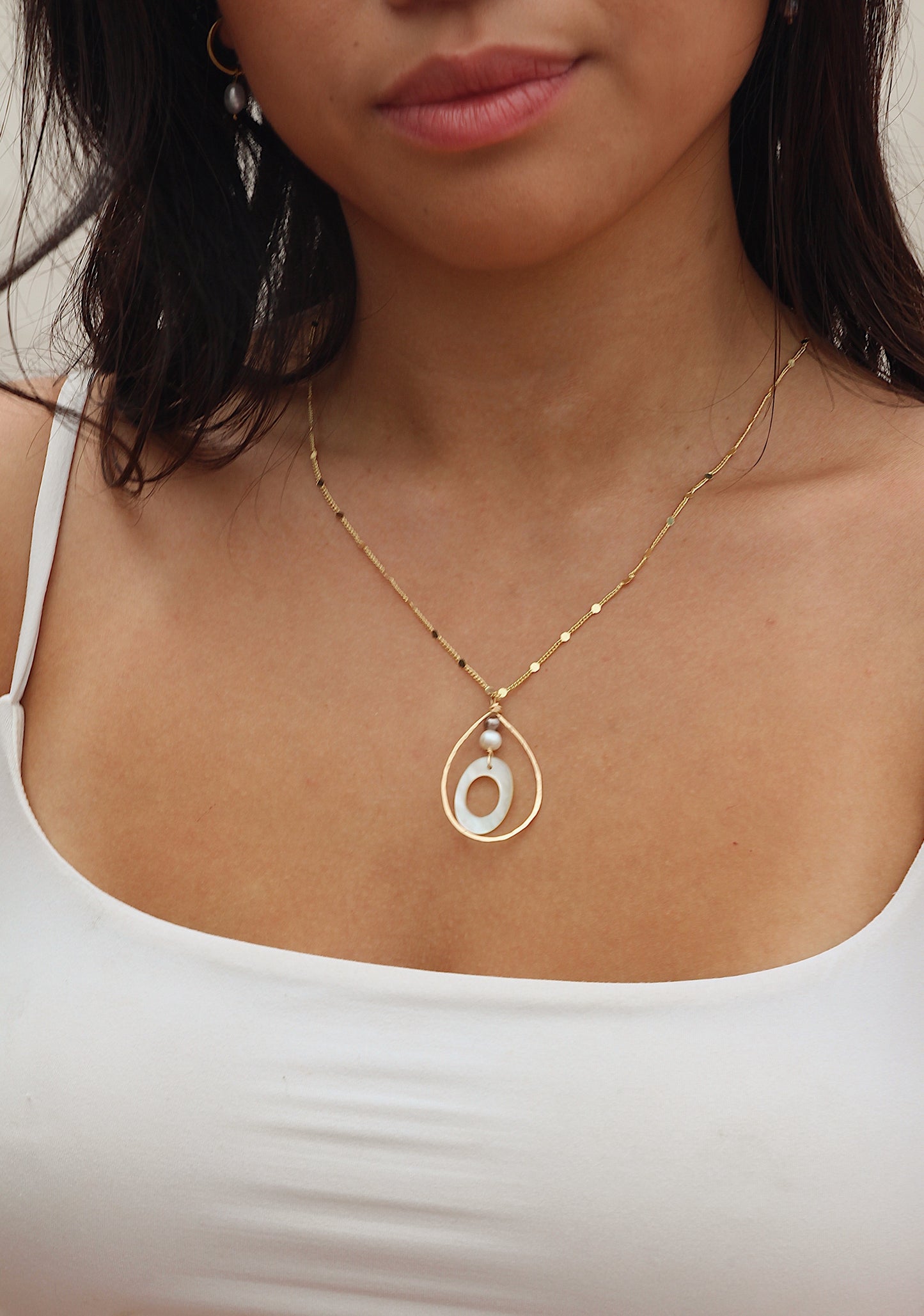 Halo Pearl Necklace