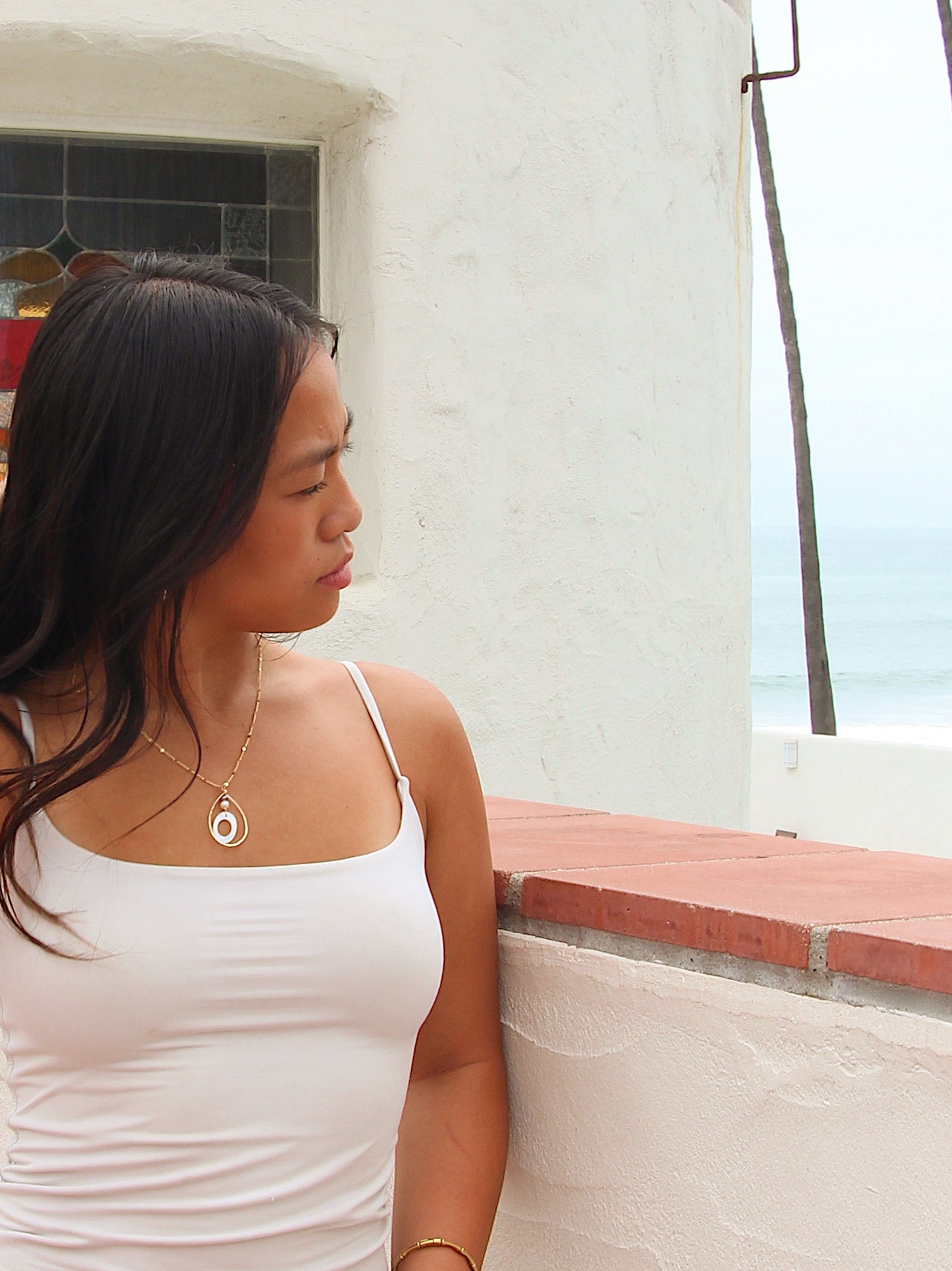 Halo Pearl Necklace