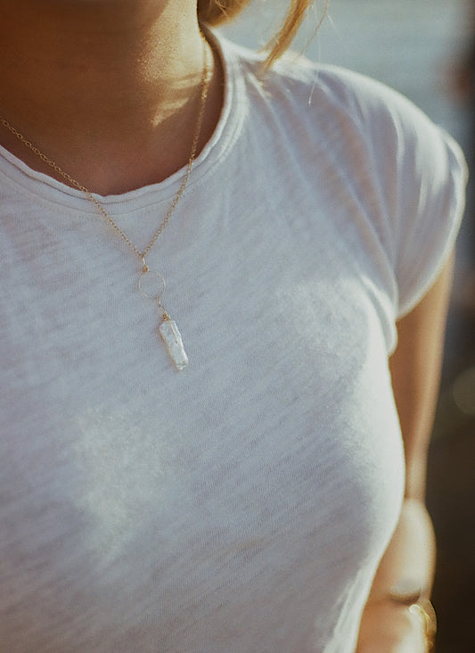 Hoop & Pearl Necklace