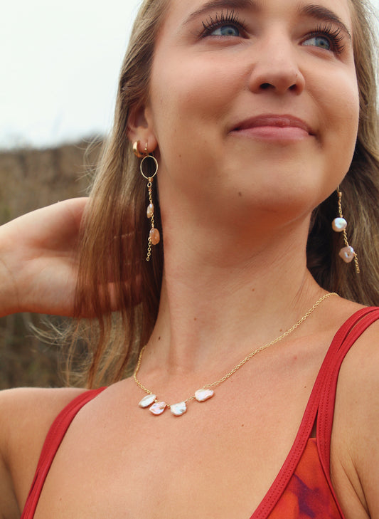 multi pearl necklace