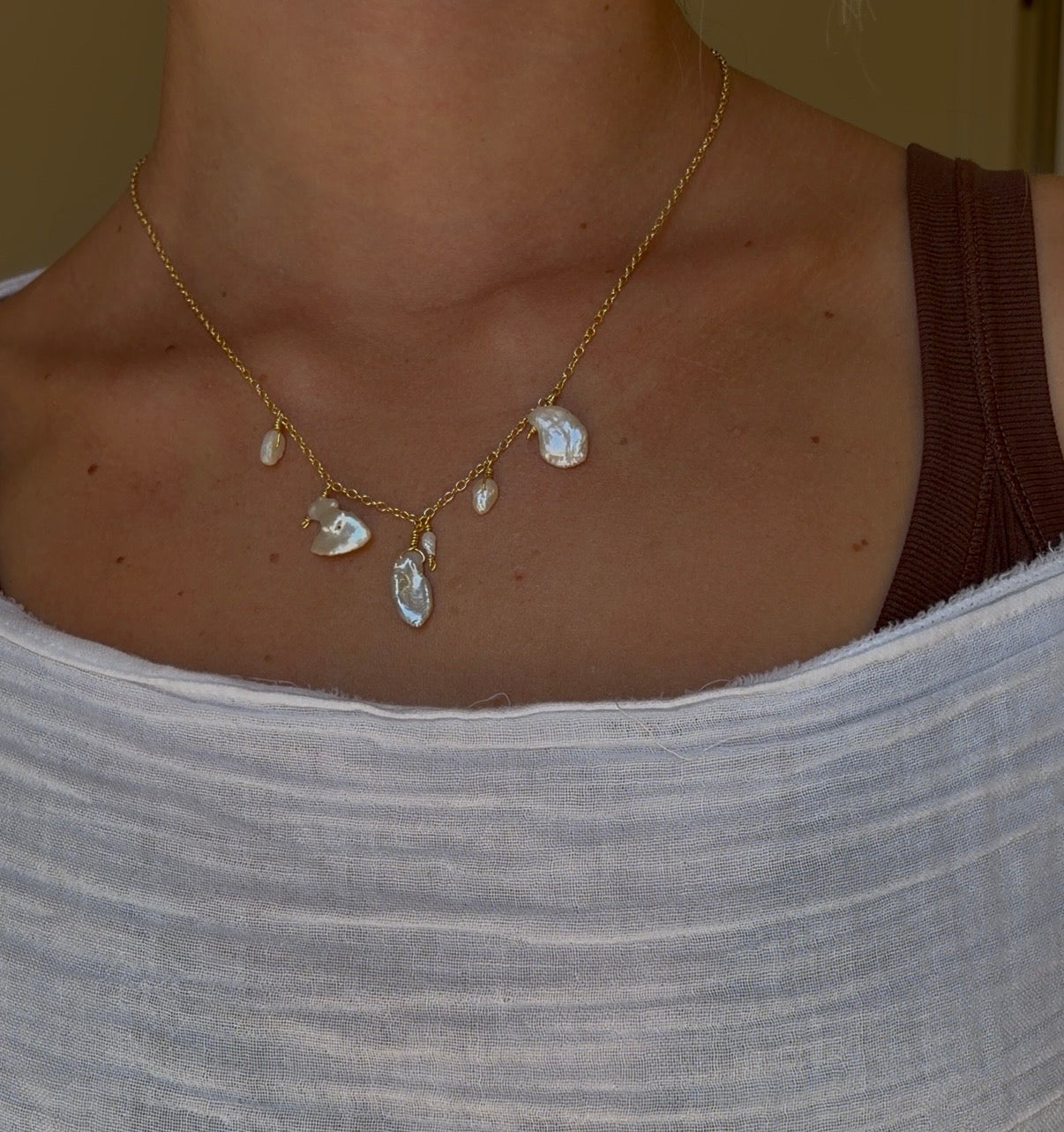 Pearl Charm Necklace