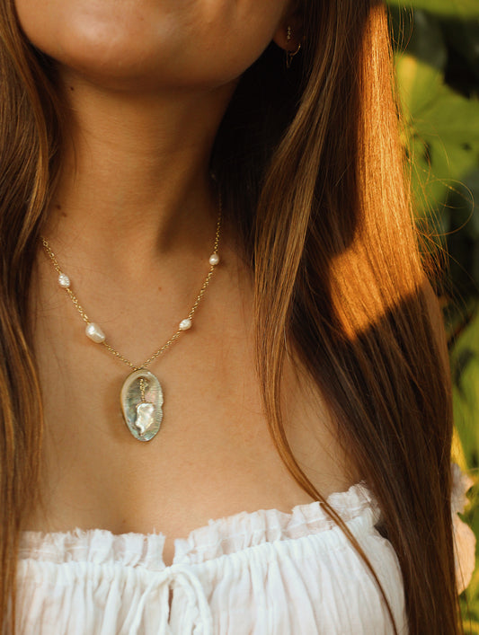 abalone pearl necklace