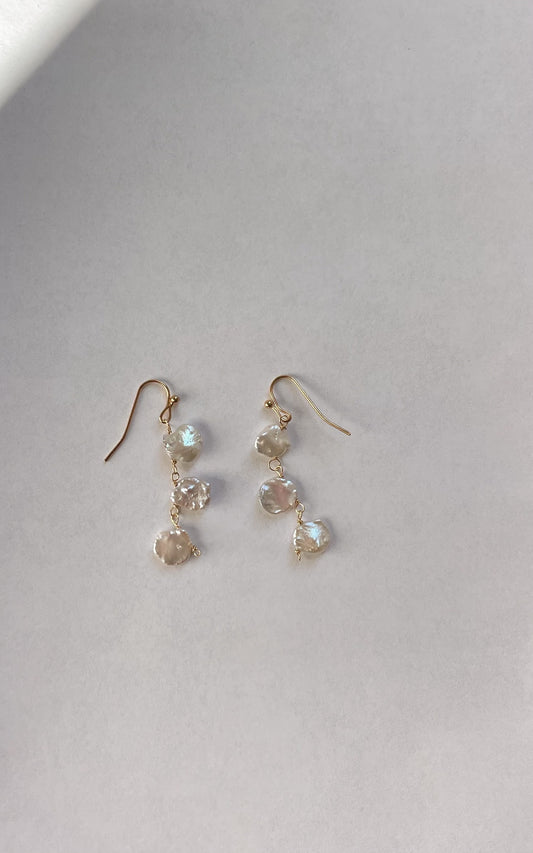 fresh water pearl drop earrings