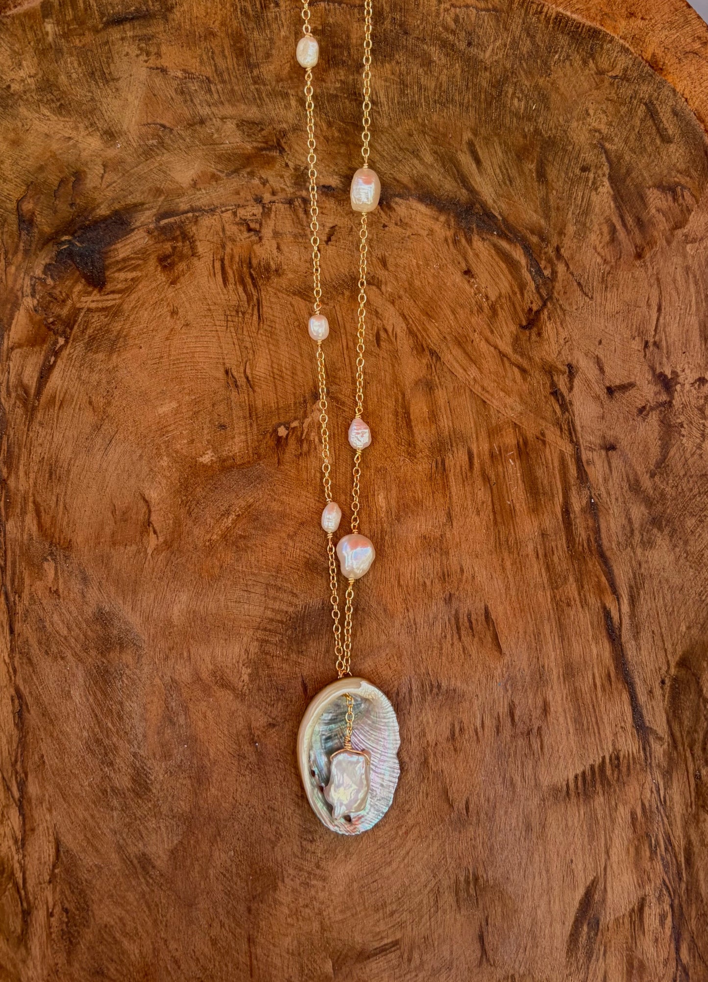 abalone pearl necklace