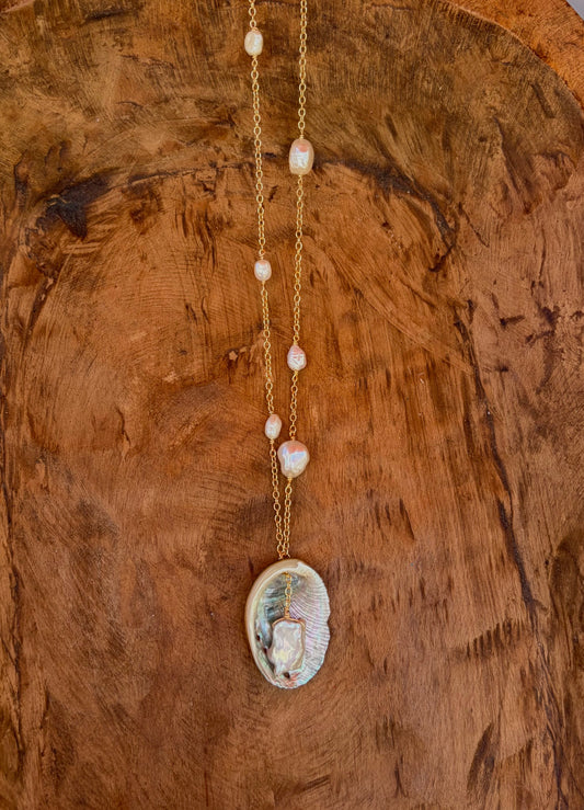 abalone pearl necklace